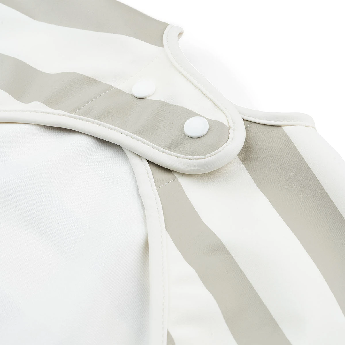 Done By Deer Sleeved Pocket Bib - Stripes - Sand 5 Done By Deer Sleeved Pocket Bib - Stripes - Sand - Image 3