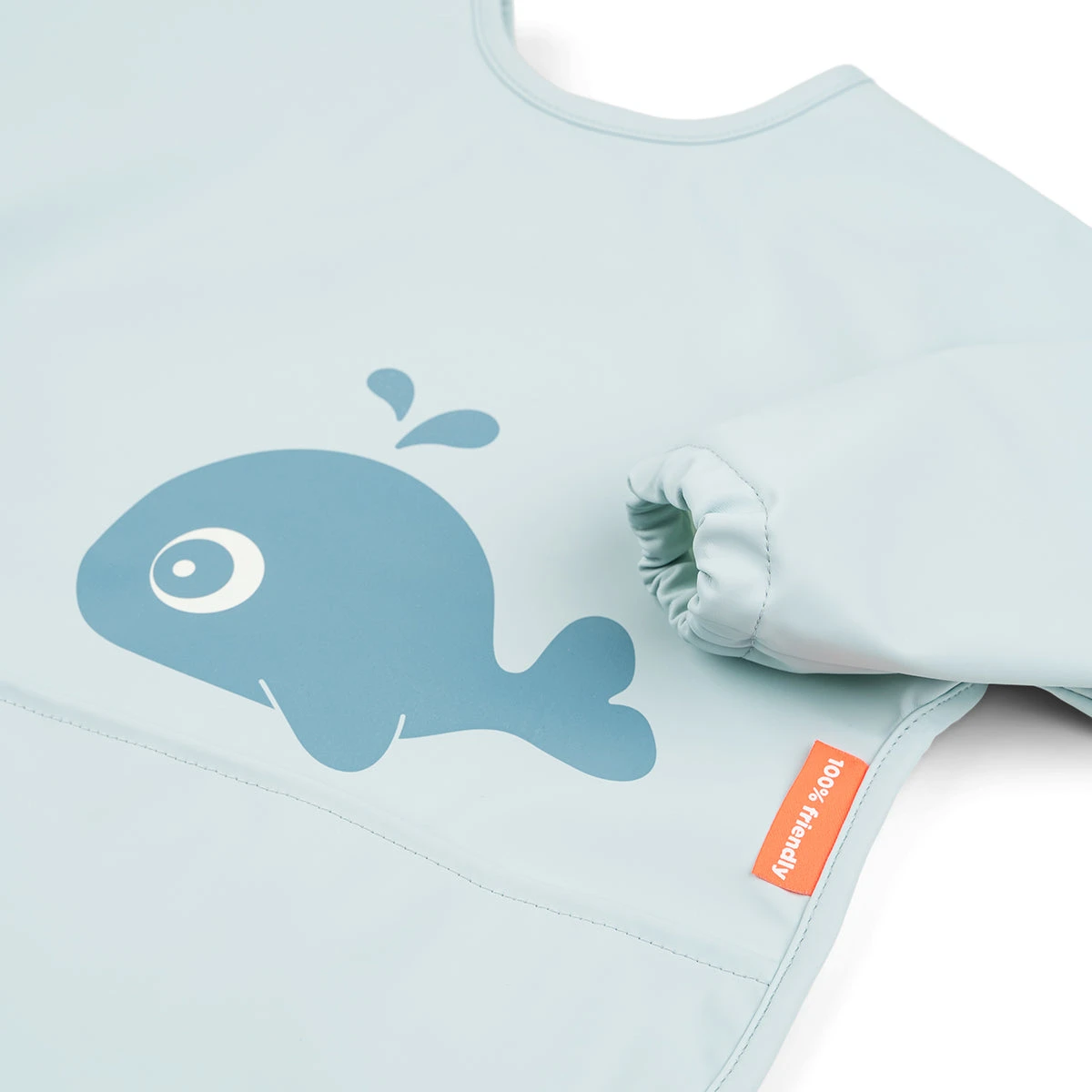 Done By Deer Sleeved Pocket Bib - Wally - Blue 4 Done By Deer Sleeved Pocket Bib - Wally - Blue - Image 2