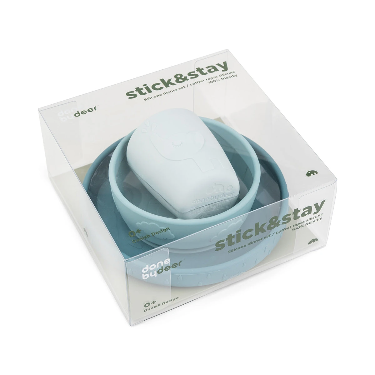 Done By Deer Stick & Stay Dinner Set - Deer Friends - Blue 11 Done By Deer Stick & Stay Dinner Set - Deer Friends - Blue - Image 9