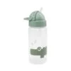 Done By Deer Straw Bottle - Croco - Green - 350 Ml -Done By Deer Straw bottle Croco Green Front 2