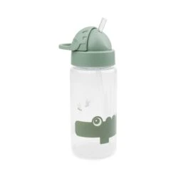 Done By Deer Straw Bottle - Croco - Green - 350 Ml