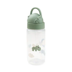 Done By Deer Straw Bottle - Happy Clouds - Green - 350 Ml -Done By Deer Straw bottle Happy clouds Green Back 3 PS