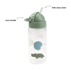 Done By Deer Straw Bottle - Happy Clouds - Green - 350 Ml -Done By Deer Straw bottle Happy clouds Green Function 4 PS