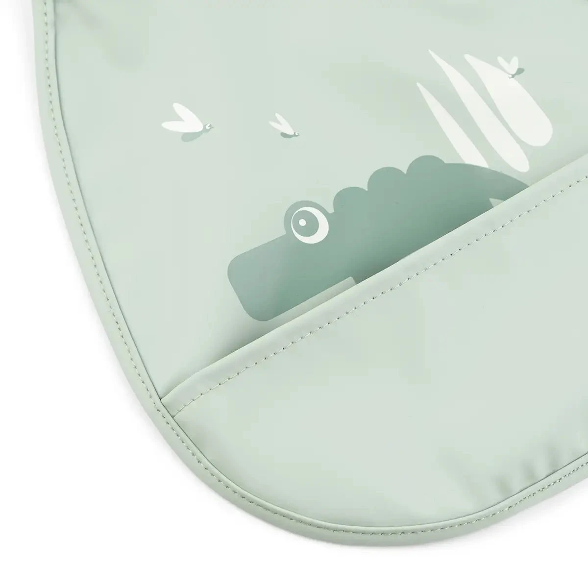 Done By Deer Tiny Pocket Bib 2-pack - Croco - Green 8 Done By Deer Tiny Pocket Bib 2-pack - Croco - Green - Image 6
