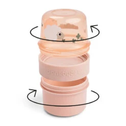 Done By Deer To Go 2-way Snack Container S - Tiny Farm - Powder -Done By Deer To go 2 way snack container S Tiny farm Powder arrowswithfunctions 2 PS