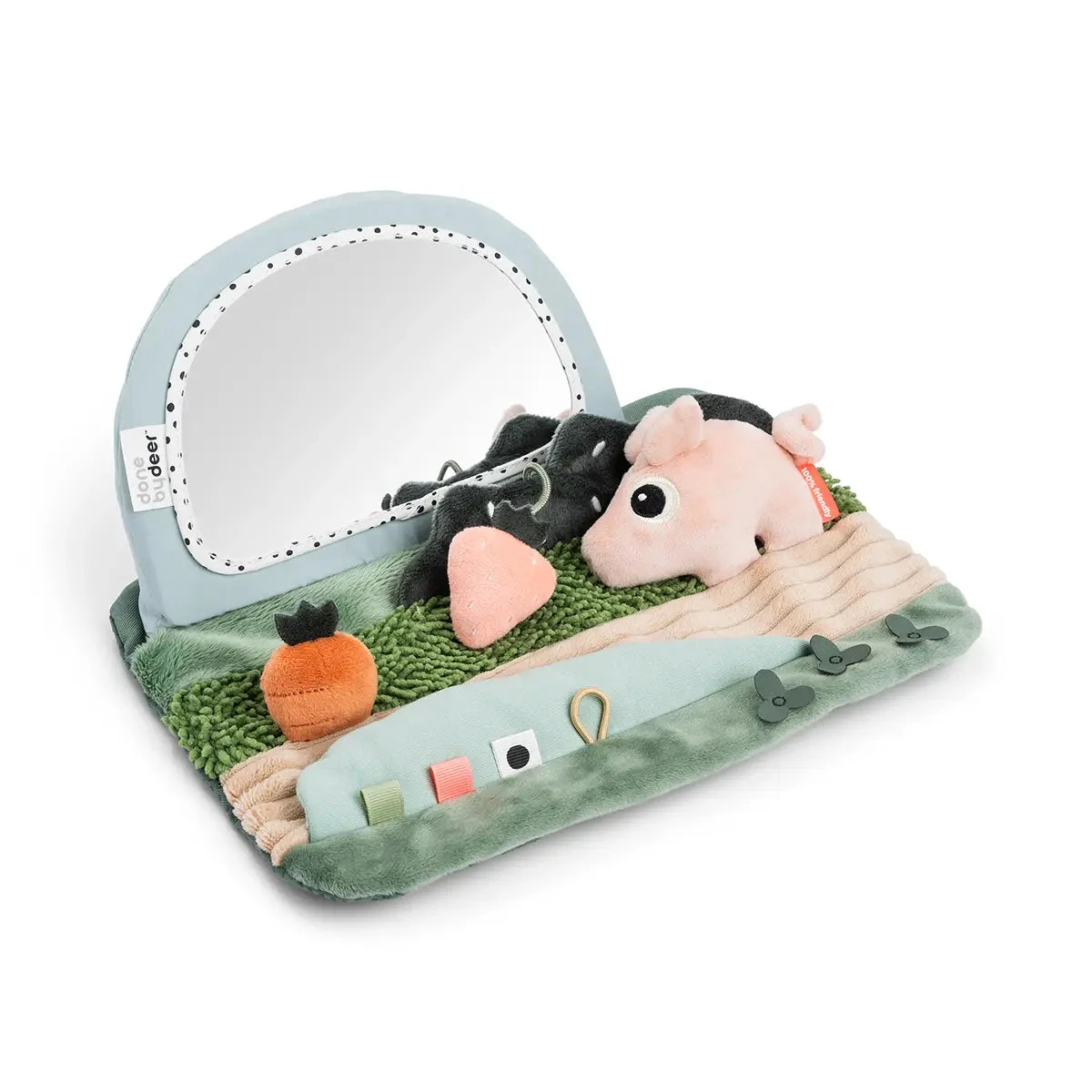 Done By Deer Tummy Time Sensory Mirror - Tiny Farm - Colour Mix 3 Done By Deer Tummy Time Sensory Mirror - Tiny Farm - Colour Mix