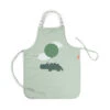 Done By Deer Waterproof Kids Apron - Happy Clouds - Green 2 Done By Deer Waterproof Kids Apron - Happy Clouds - Green -Done By Deer Waterproof kids apron Happy clouds Green Front PS