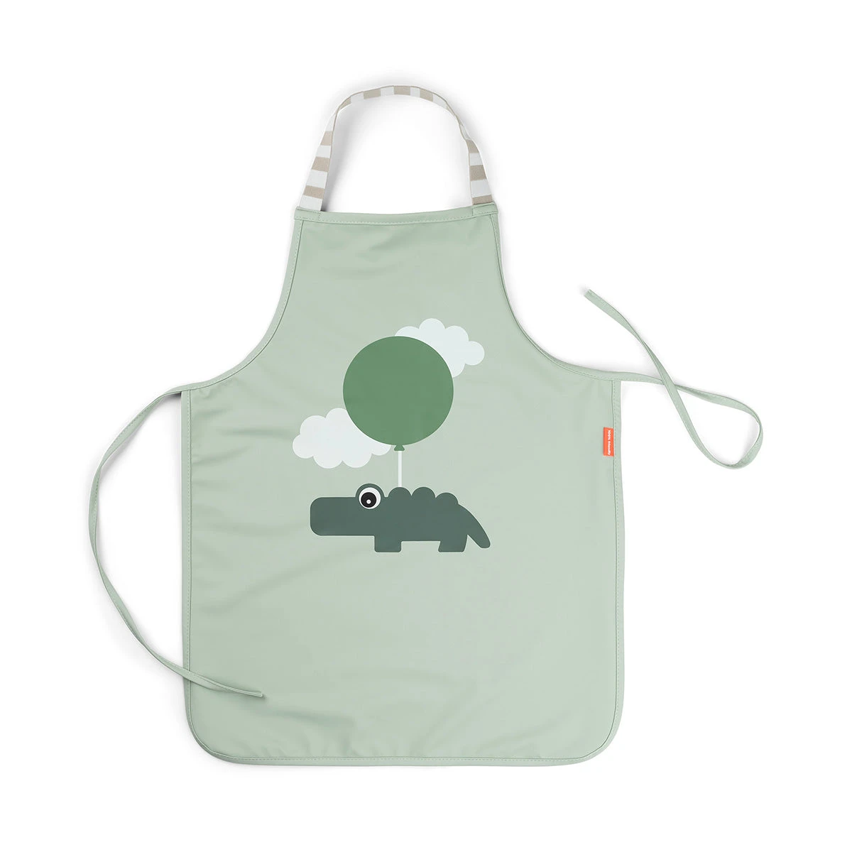 Done By Deer Waterproof Kids Apron - Happy Clouds - Green 3 Done By Deer Waterproof Kids Apron - Happy Clouds - Green