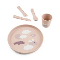 Done By Deer Foodie Plate Set - Happy Clouds - Powder